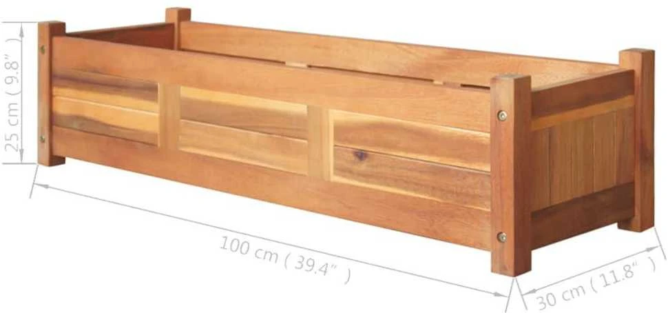 Aukšti sodo loveliai, 2vnt., 100x30x25cm, akacijos mediena