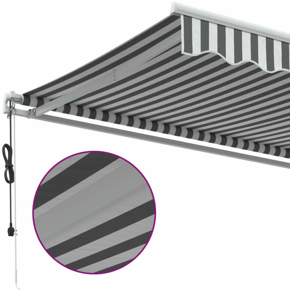 Automatinė ištraukiama markizė, antracito ir balta, 400x300cm