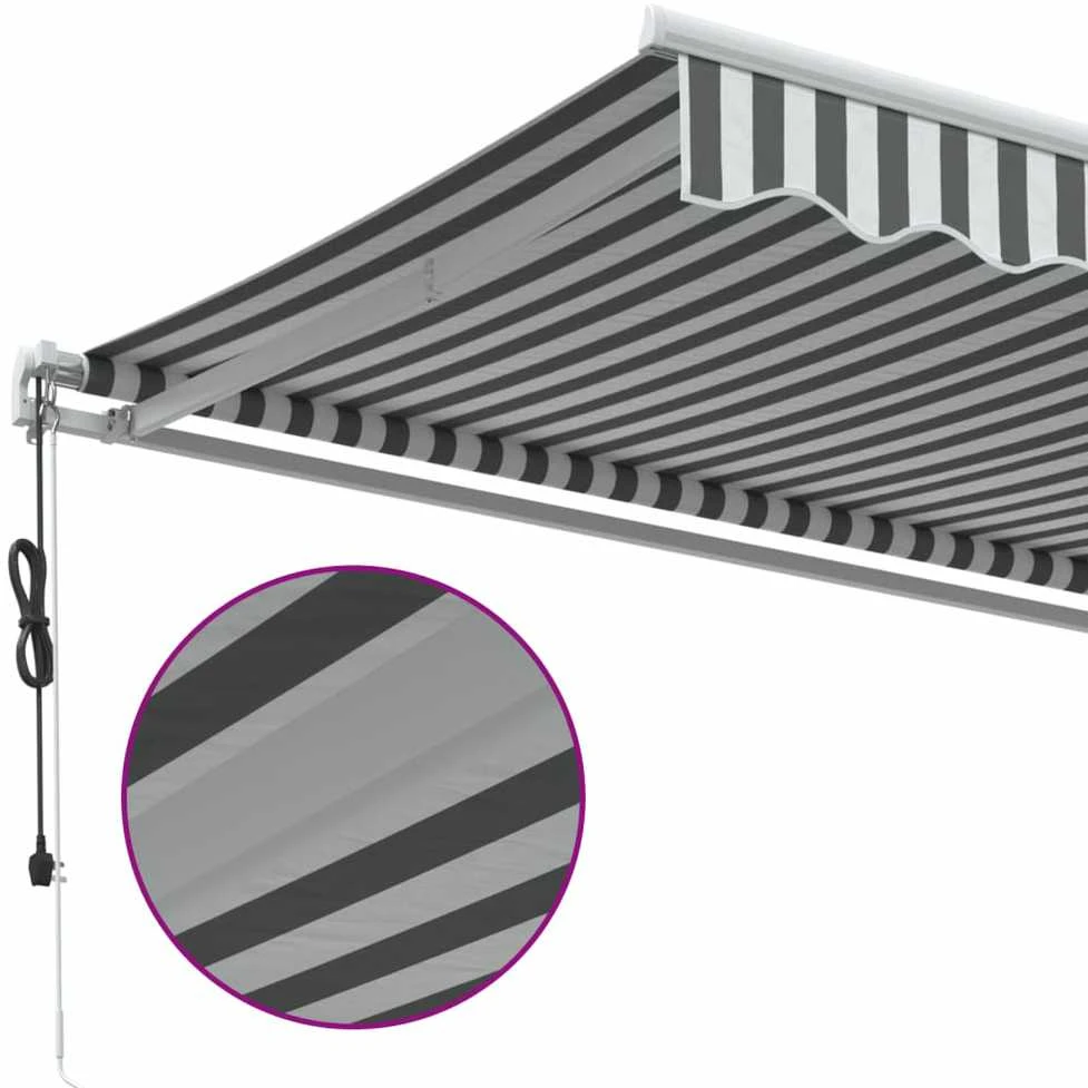 Automatinė ištraukiama markizė, antracito ir balta, 300x250cm