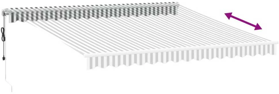 Automatinė ištraukiama markizė, antracito ir balta, 400x350cm