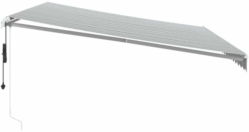 Automatinė ištraukiama markizė, antracito ir balta, 500x300cm