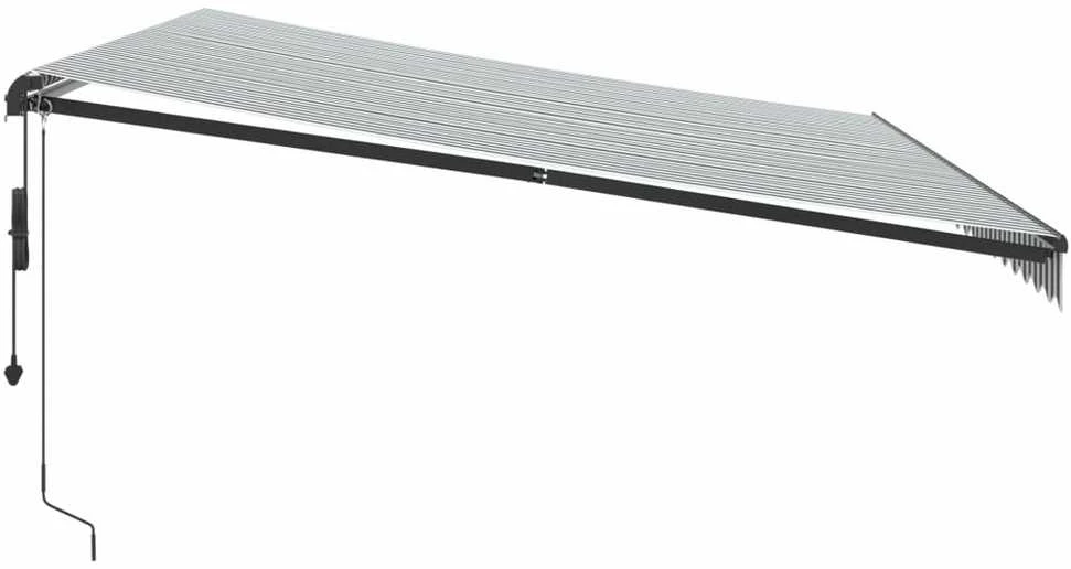 Automatinė ištraukiama markizė, antracito ir balta, 500x300cm