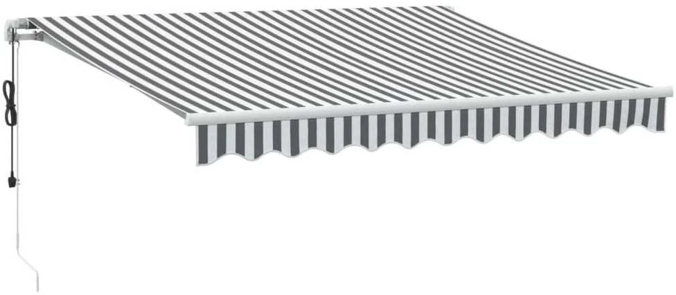Automatinė ištraukiama markizė, antracito ir balta, 300x250cm