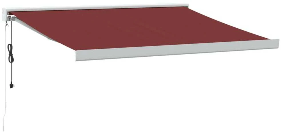 Automatinė ištraukiama markizė, bordo spalvos, 300x250cm