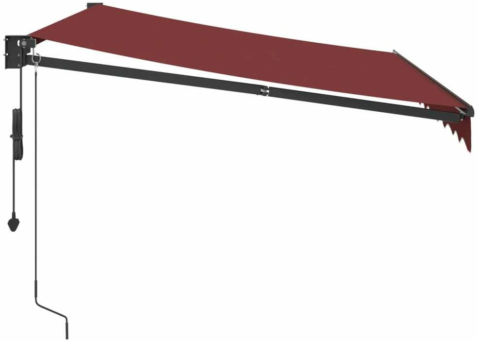 Automatinė ištraukiama markizė, bordo spalvos, 300x250cm