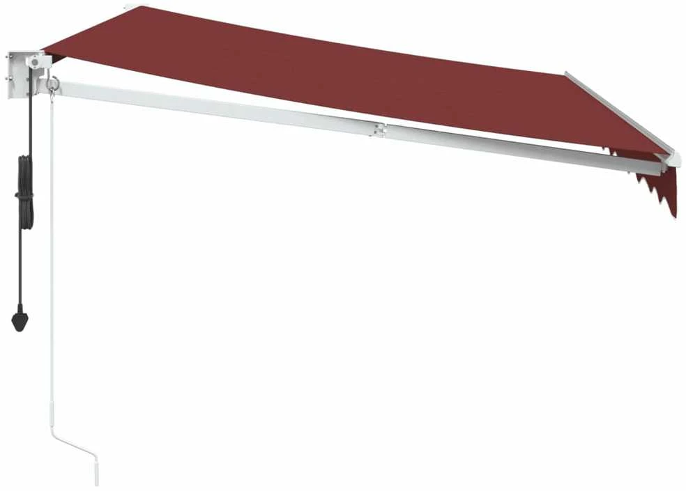 Automatinė ištraukiama markizė, bordo spalvos, 300x250cm