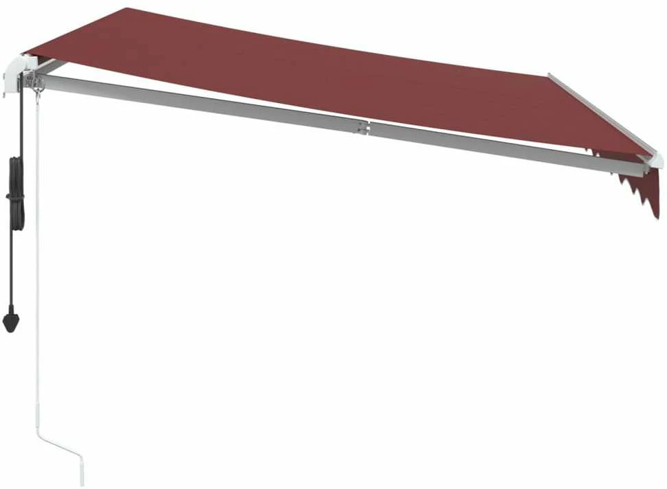 Automatinė ištraukiama markizė, bordo spalvos, 300x250cm