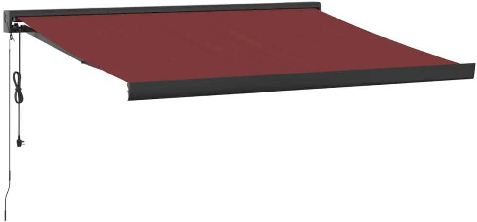 Automatinė ištraukiama markizė, bordo spalvos, 350x250cm