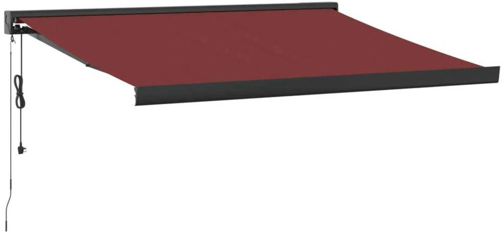 Automatinė ištraukiama markizė, bordo spalvos, 300x250cm