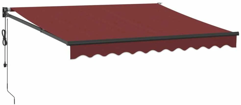 Automatinė ištraukiama markizė, bordo spalvos, 300x250cm