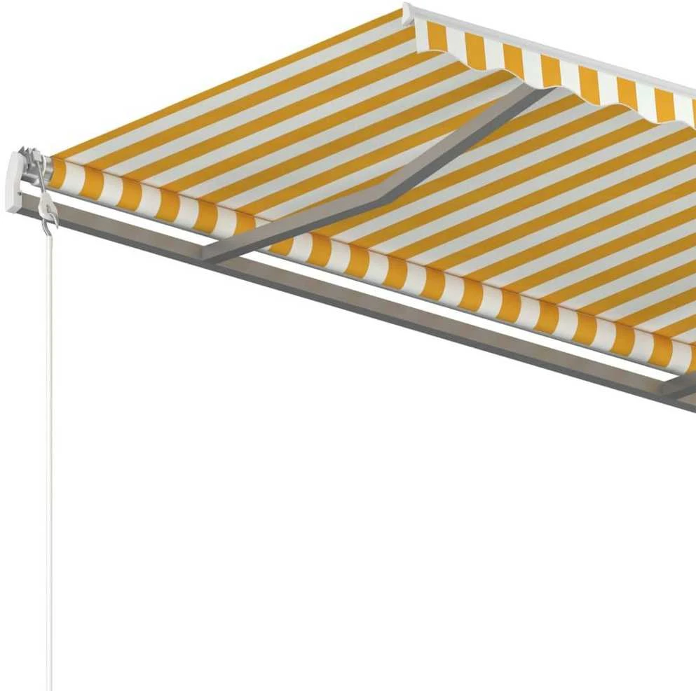 Automatinė ištraukiama markizė, geltona/balta, 400x350cm