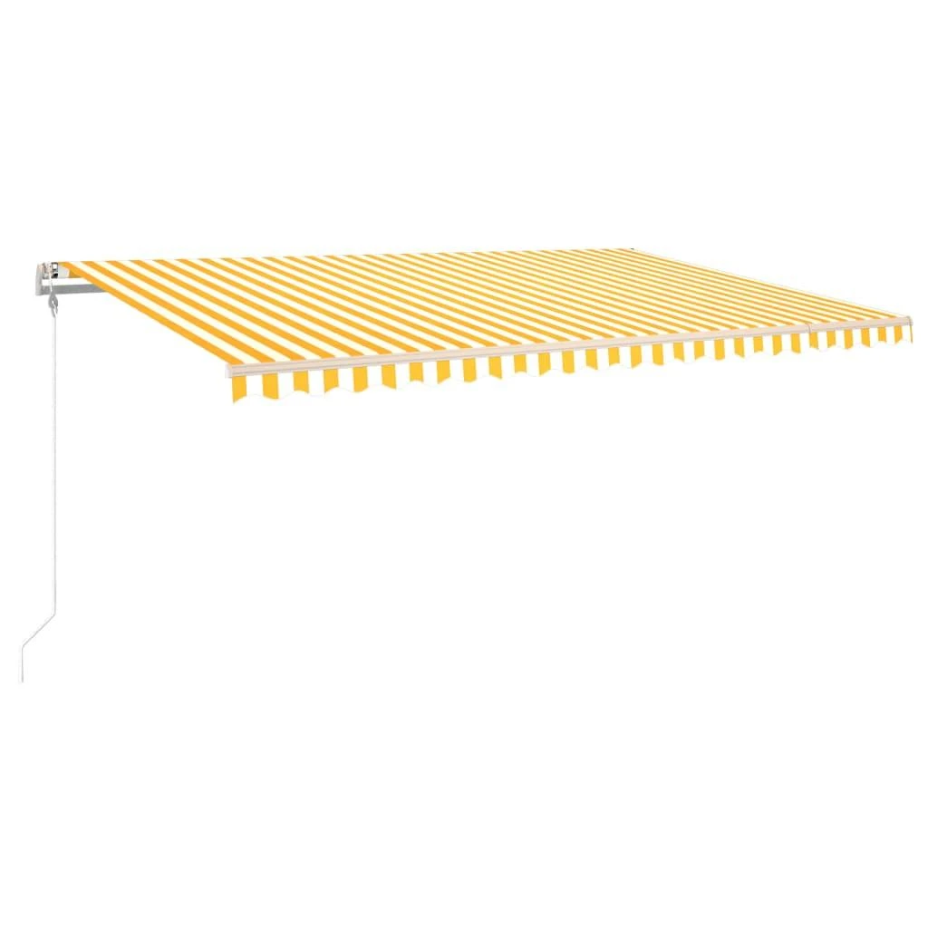 Automatinė ištraukiama markizė, geltona ir balta, 500x350cm