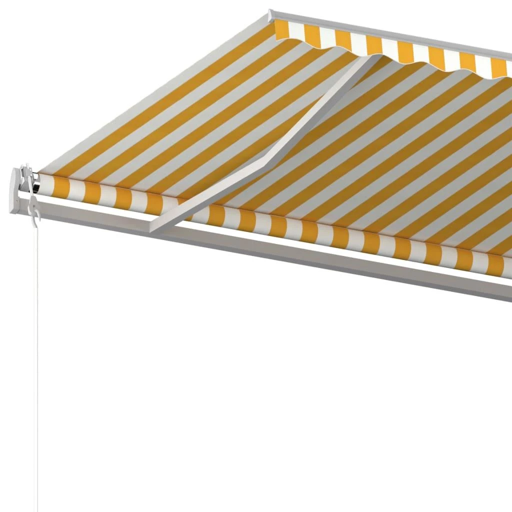 Automatinė ištraukiama markizė, geltona ir balta, 500x350cm