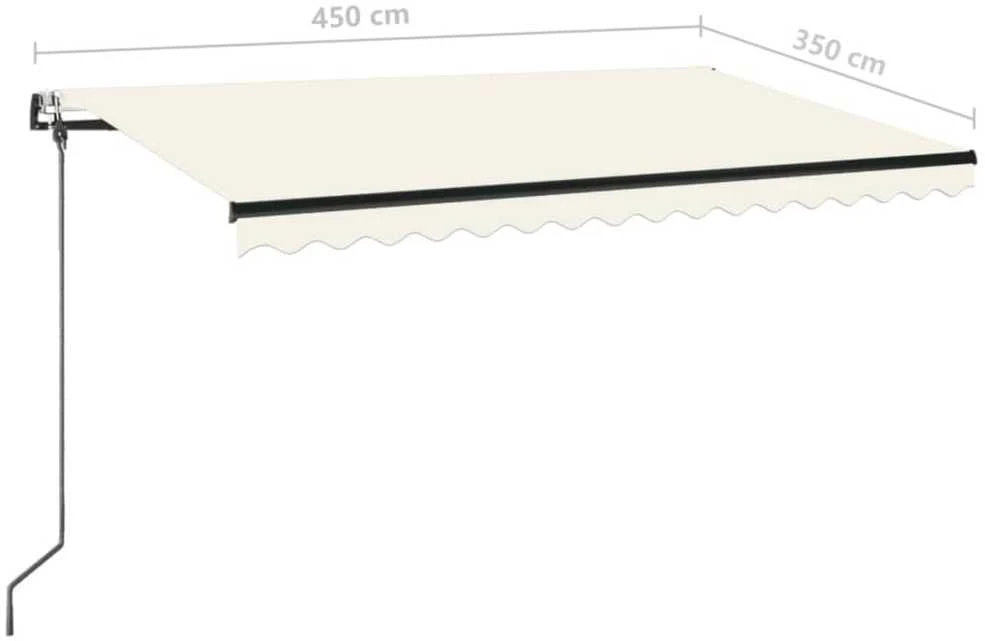 Automatinė ištraukiama markizė, kreminės spalvos, 450x350cm