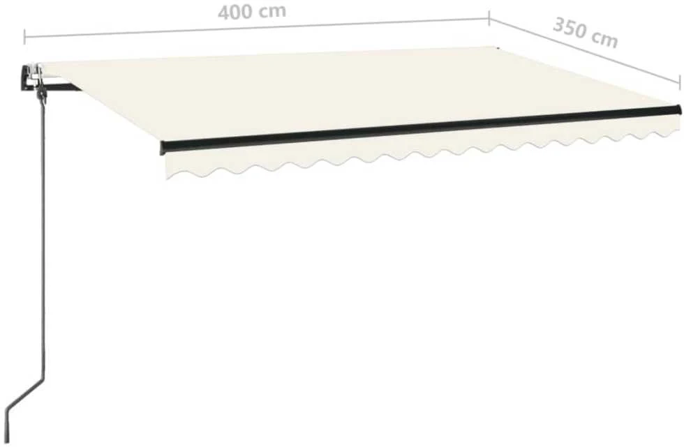 Automatinė ištraukiama markizė, kreminės spalvos, 400x350cm