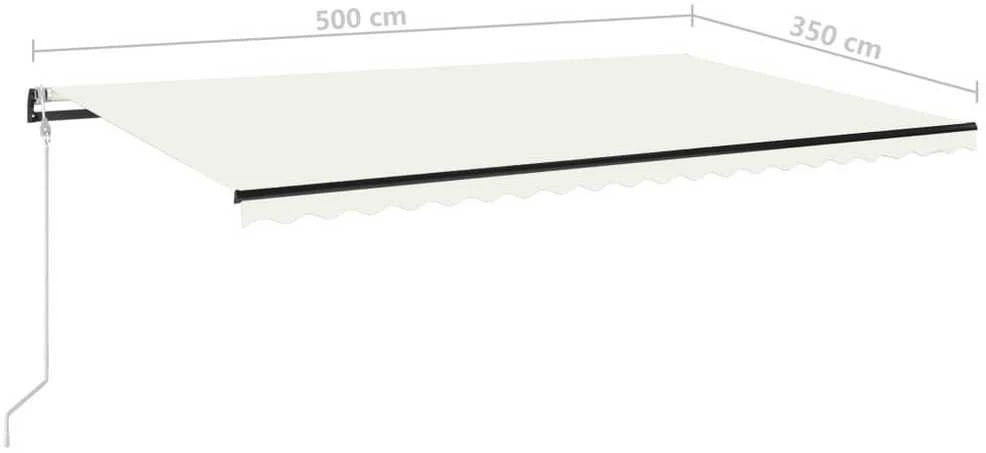 Automatinė ištraukiama markizė, kreminės spalvos, 500x350cm