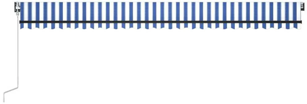 Automatinė ištraukiama markizė, mėlyna/balta, 600x350cm