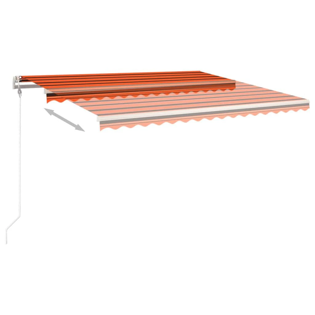 Automatinė ištraukiama markizė, oranžinė ir ruda, 450x350cm