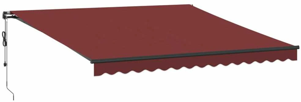 Automatinė ištraukiama markizė su LED, bordo spalvos, 400x350cm