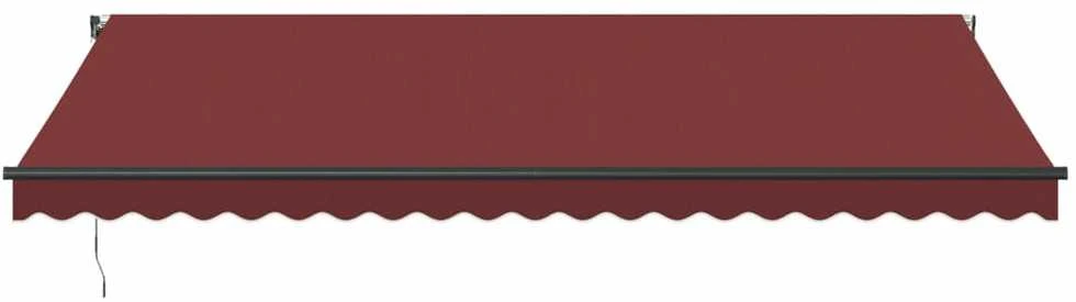 Automatinė ištraukiama markizė su LED, bordo spalvos, 500x300cm