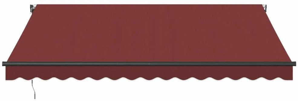 Automatinė ištraukiama markizė su LED, bordo spalvos, 400x300cm