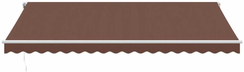 Automatinė ištraukiama markizė su LED, ruda, 450x300cm