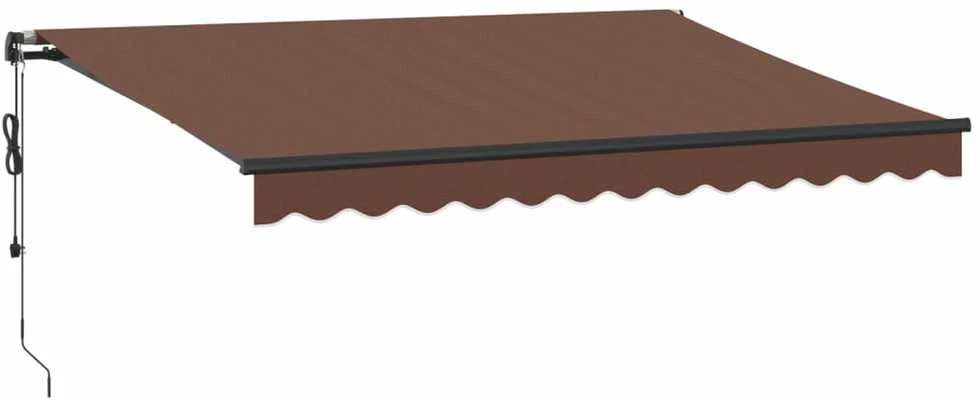 Automatinė ištraukiama markizė su LED, ruda, 350x250cm