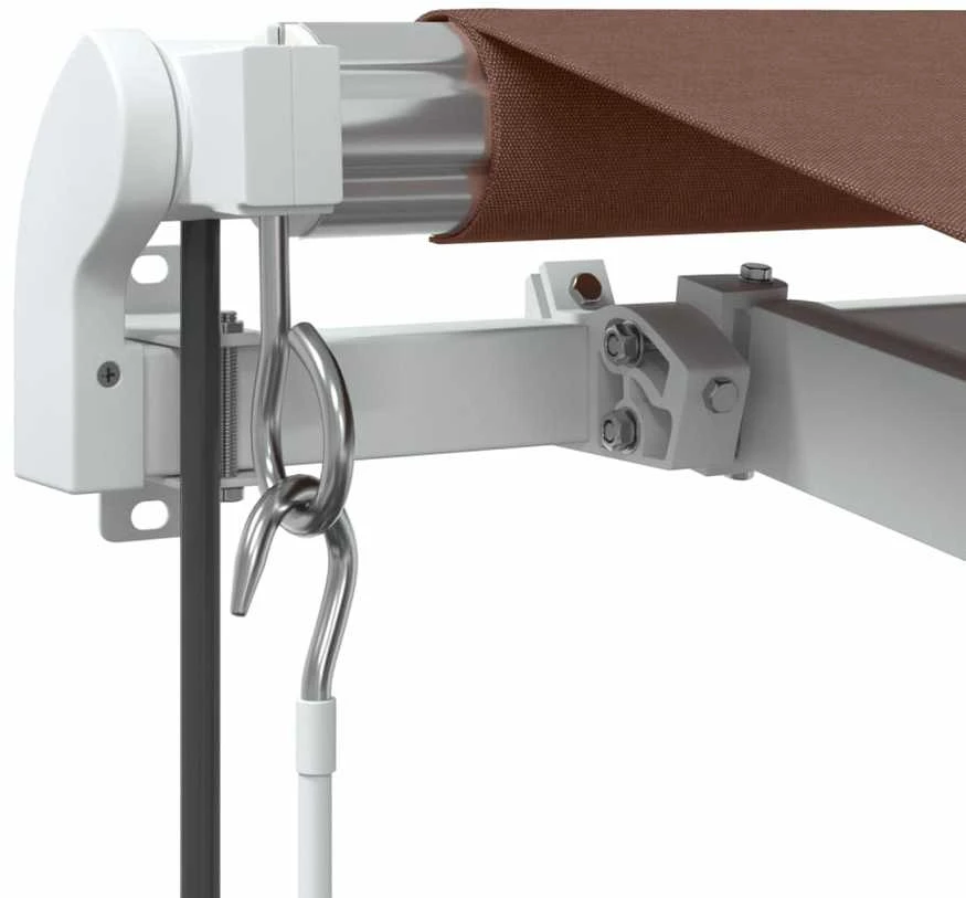 Automatinė ištraukiama markizė su LED, ruda, 450x300cm