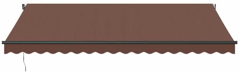 Automatinė ištraukiama markizė su LED, ruda, 450x300cm