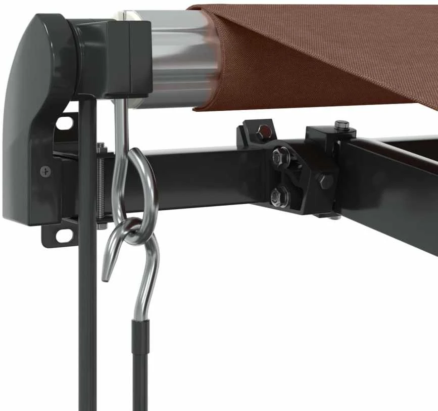 Automatinė ištraukiama markizė su LED, rudos spalvos, 400x350cm