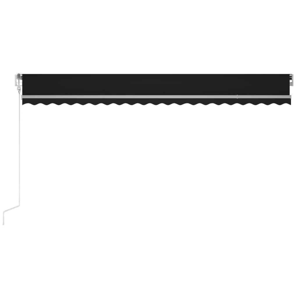 Automatinė markizė su LED/vėjo jutikliu, antracito, 500x300cm