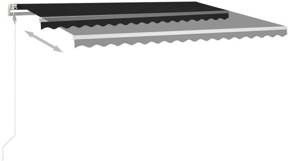 Automatinė markizė su LED/vėjo jutikliu, antracito, 450x350cm