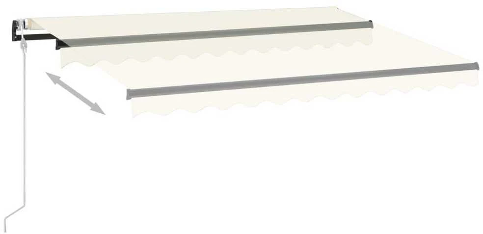 Automatinė markizė su LED/vėjo jutikliu, kreminė, 350x250cm