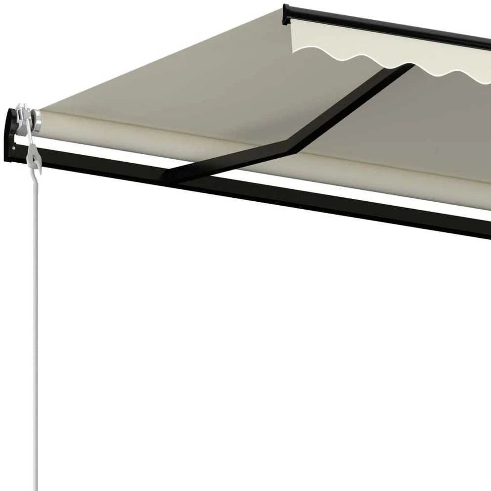 Automatinė markizė su LED/vėjo jutikliu, kreminė, 450x300cm