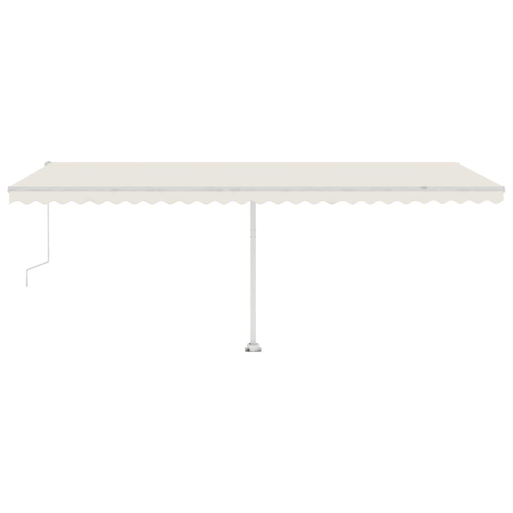 Automatinė markizė su LED/vėjo jutikliu, kreminė, 600x300cm