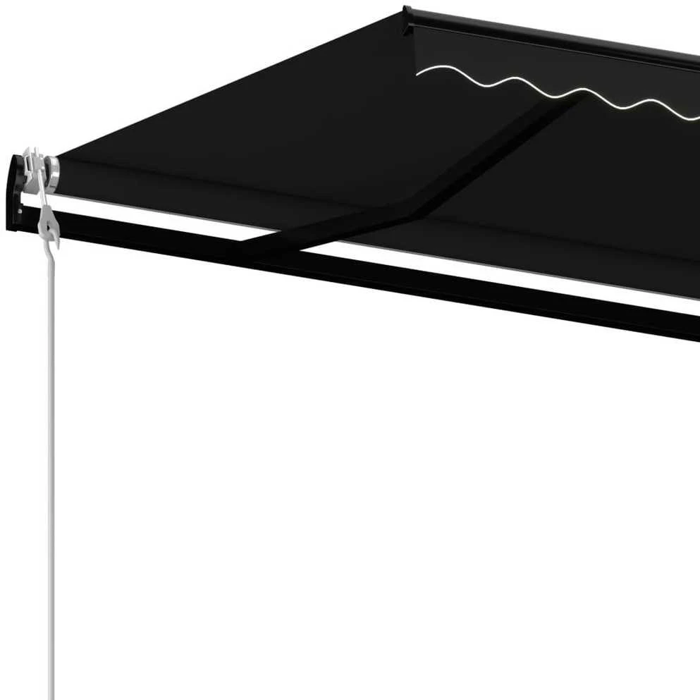 Automatinė markizė su LED/vėjo jutikliu, antracito, 450x350cm