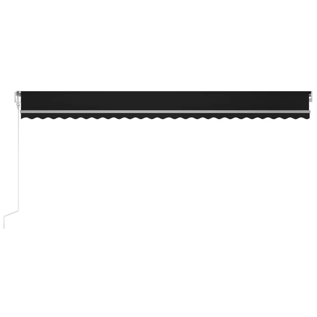 Automatinė markizė su LED/vėjo jutikliu, antracito, 600x300cm