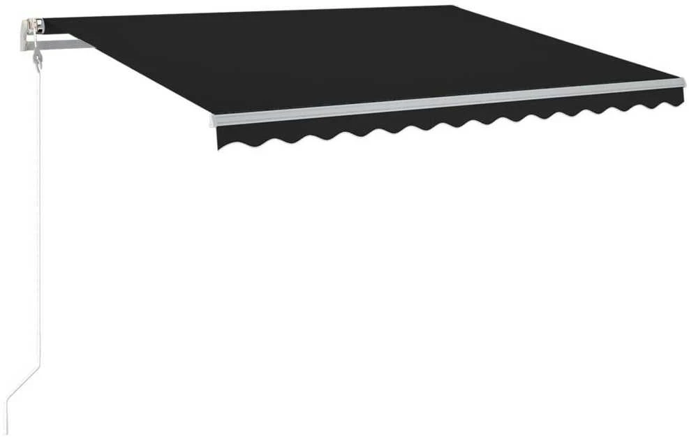 Automatinė markizė su LED/vėjo jutikliu, antracito, 450x350cm