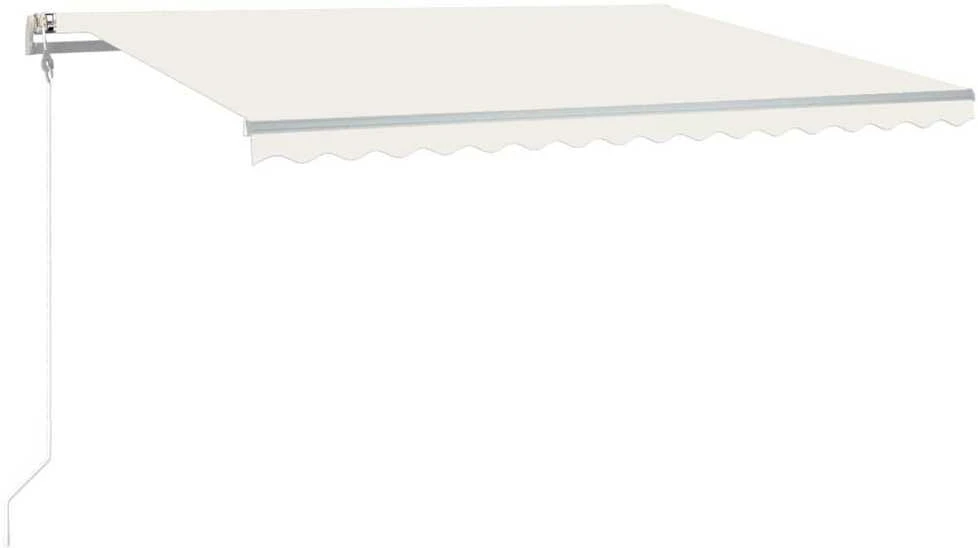 Automatinė markizė su LED/vėjo jutikliu, kreminė, 450x300cm