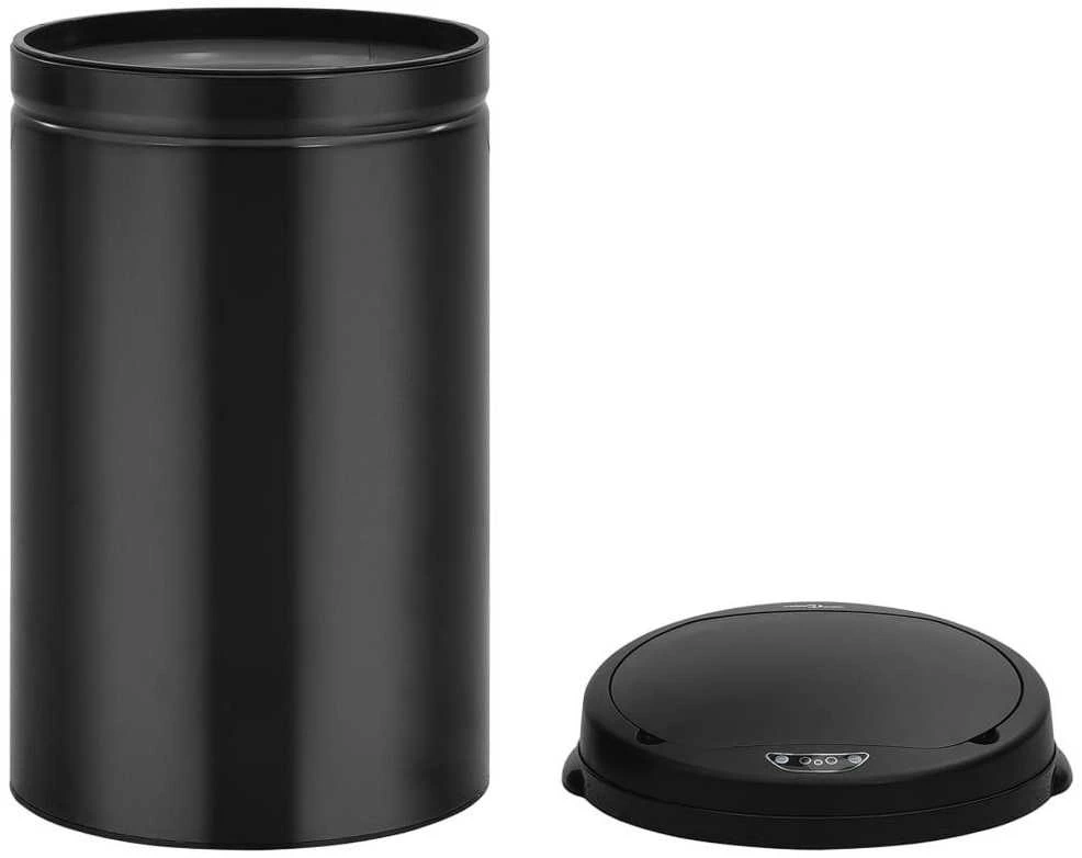 Automatinė šiukšliadėžė su jutikliu, juoda, plienas, 40l