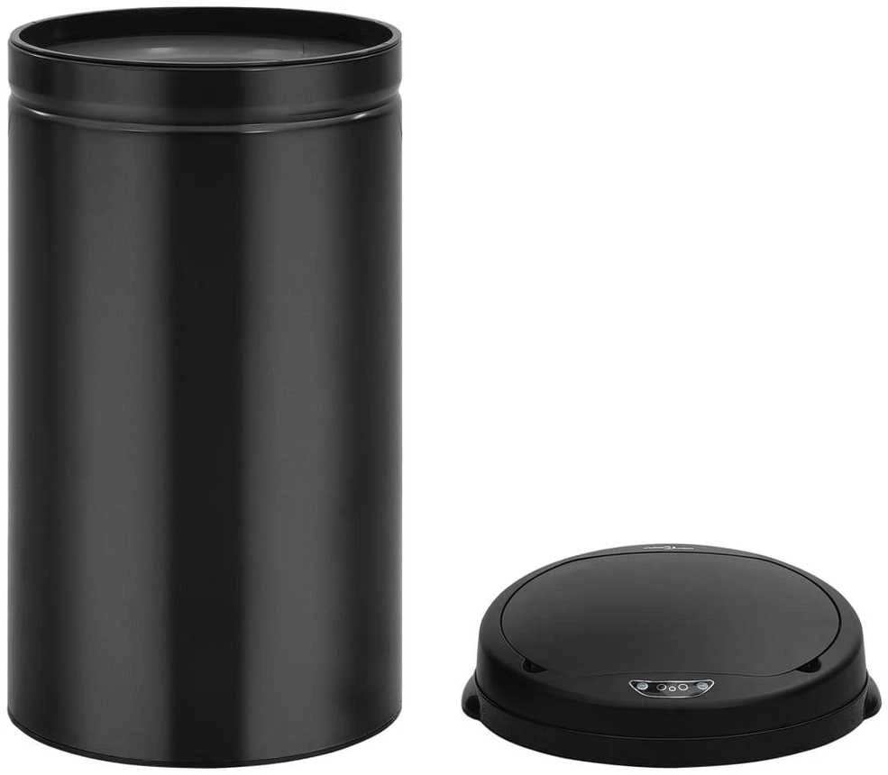Automatinė šiukšliadėžė su jutikliu, juoda, plienas, 50l