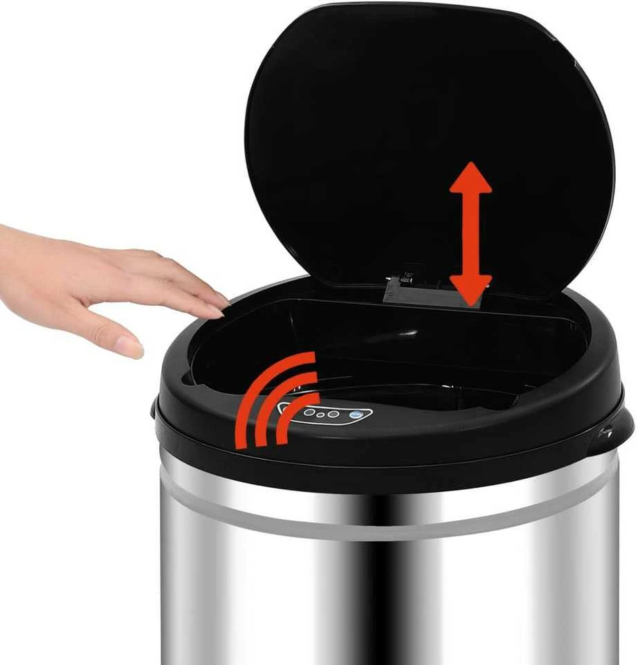 Automatinė šiukšliadėžė su jutikliu, nerūdijantis plienas, 30l