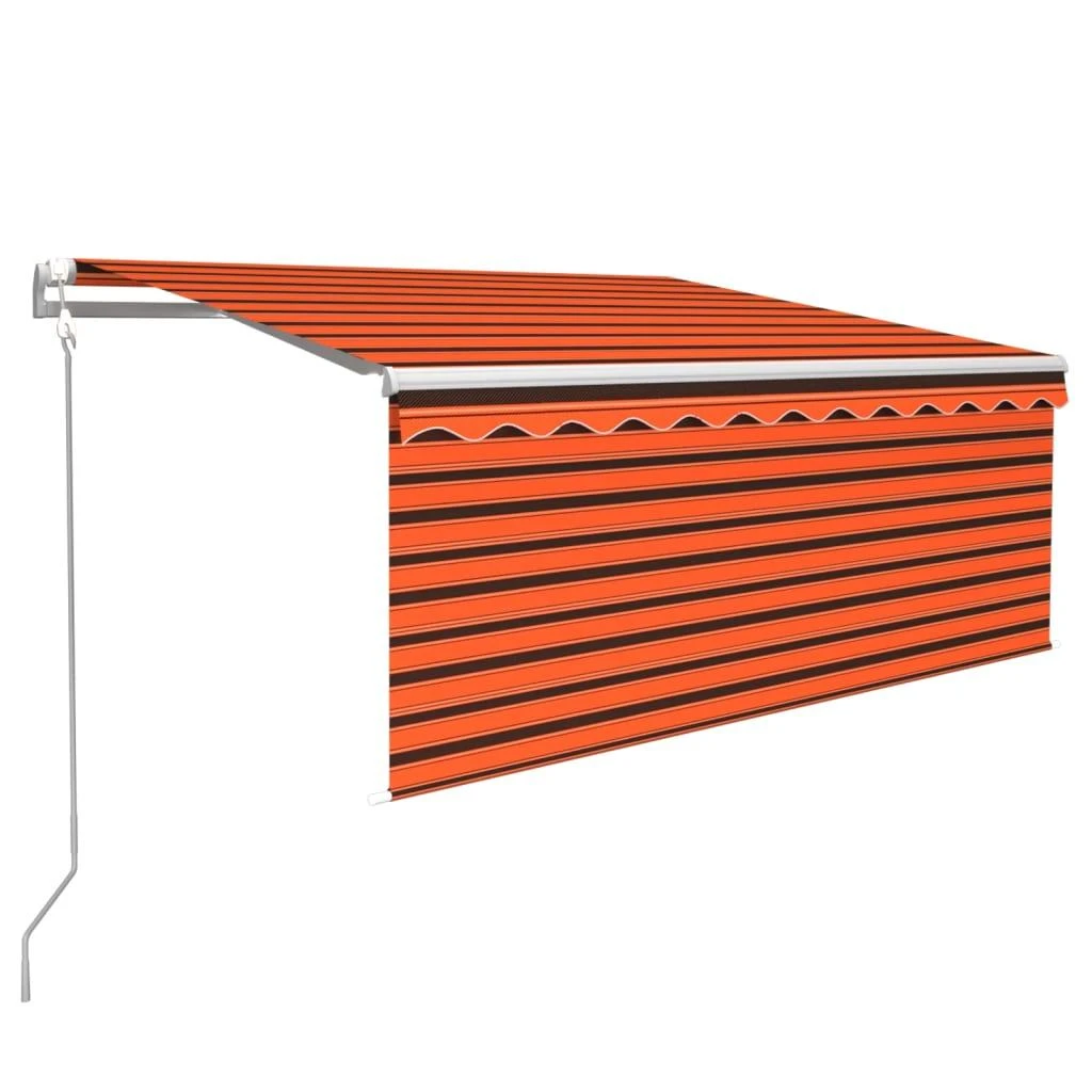 Automatiniu būdu ištraukiama markizė, oranžinė ir balta, 3x2,5m