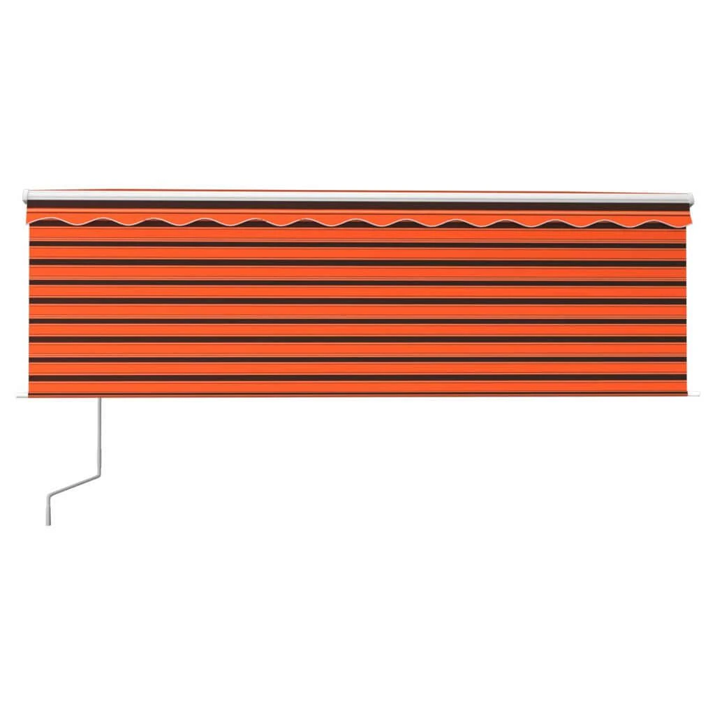 Automatiniu būdu ištraukiama markizė, oranžinė ir ruda, 4x3m