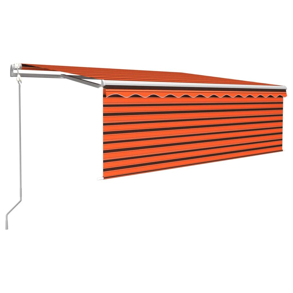Automatiniu būdu ištraukiama markizė, oranžinė ir ruda, 4x3m
