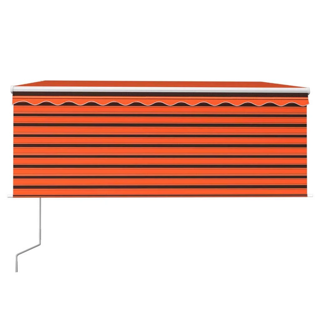 Automatiniu būdu ištraukiama markizė, oranžinė ir balta, 3x2,5m