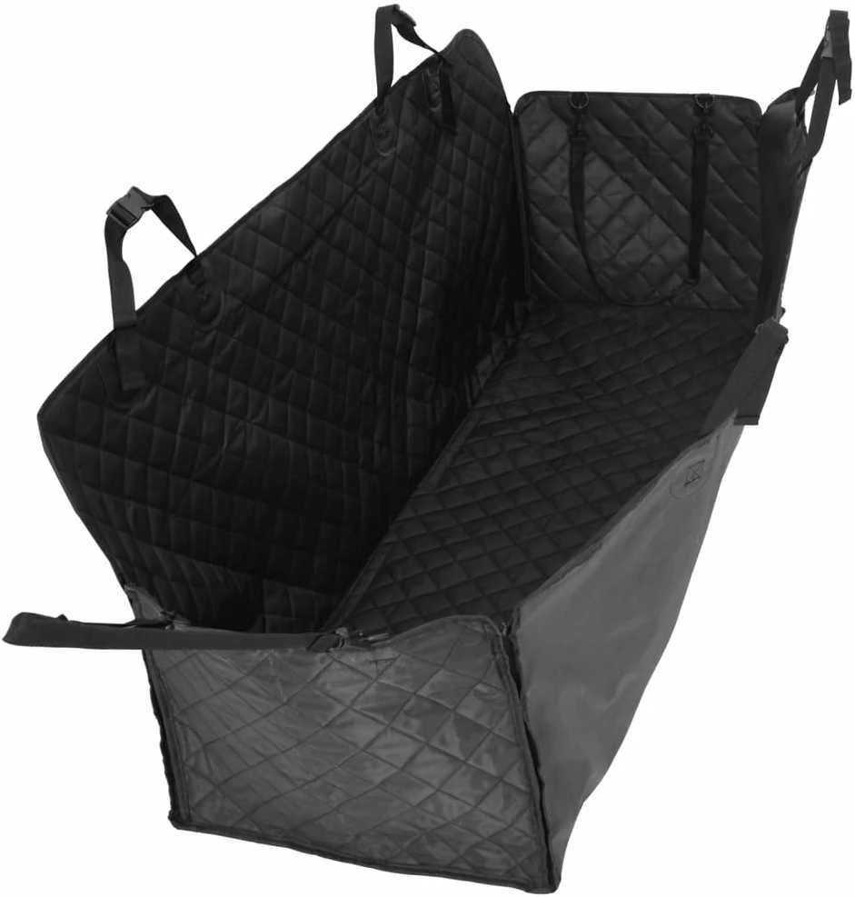 Automobilio sėdynės uždangalas šunims, juodas, 137x46x50cm