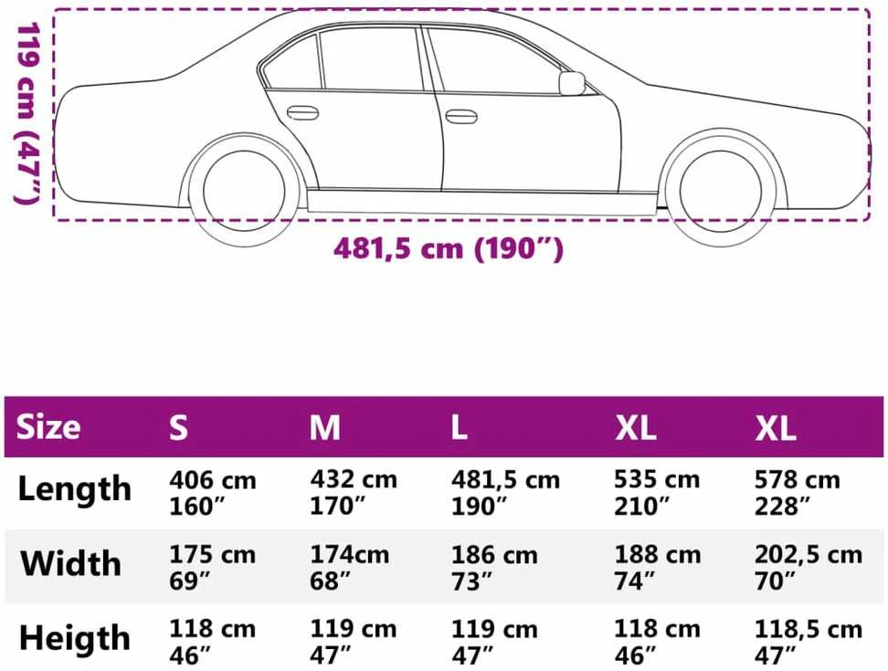 Automobilio uždangalas sedanams, pilkas ir sidabrinis, L dydžio