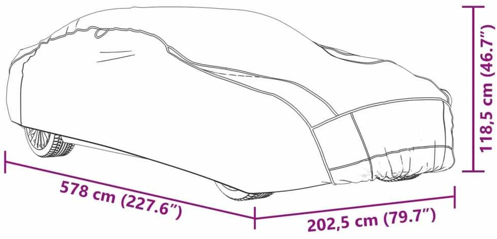Automobilio uždangalas sedanams, pilkas ir sidabrinis, XXL
