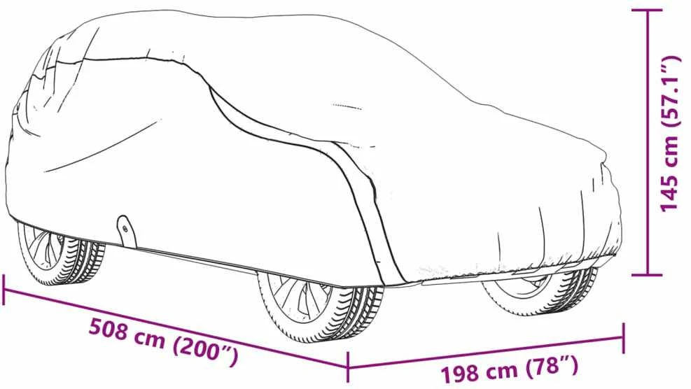 Automobilio uždangalas visureigiui, pilkas, L, audinys